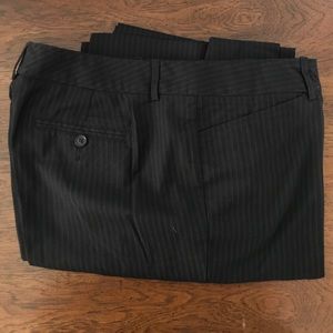 Black pinstripe slacks in 14 tall/long